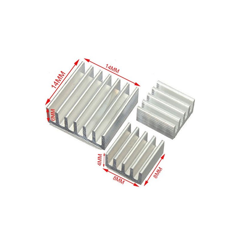 Aihasd Set of 3 Aluminium Heatsinks in Various Sizes for