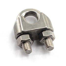 M2 Wire Rope Clamp 304 Stainless Steel Cable Clamp U-Bolt Attachment (Pack of 20)