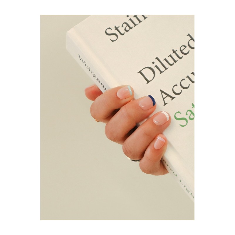 Reusable Nail Tip Neutral French (Short Square) / 리유저블 네일팁