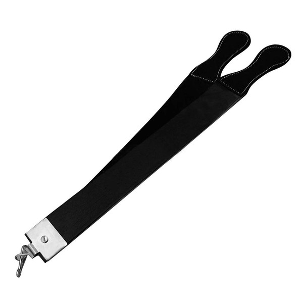 OdontoMed2011® Professional Sharpening Strop Made Of Real Leather Straight Razor Hanging Strop Barber Shaving Strap Belt With Swivel Clip ODM