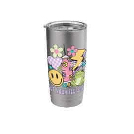 Cute Frog Peace Get Your Flu Shot Retro vaccine medical Stainless Steel Insulated Tumbler