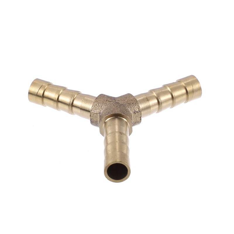 X AUTOHAUX 4 Pcs 6mm Y Shaped Hose Barb Brass