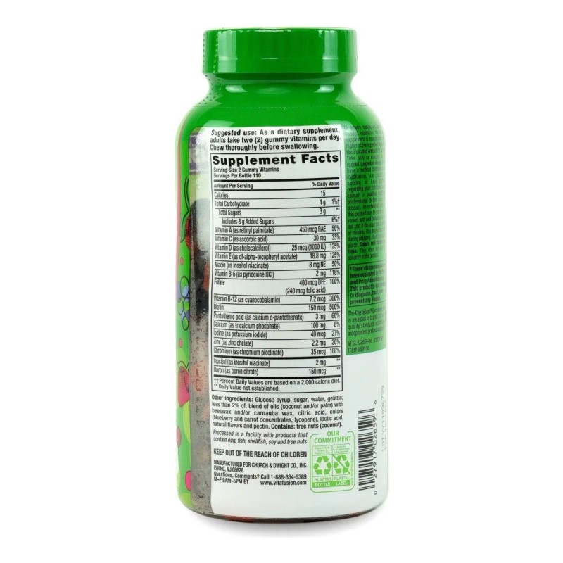 Vitafusion Multivitamínico Para Mujeres Con 220 Gomitas Frutos Rojos