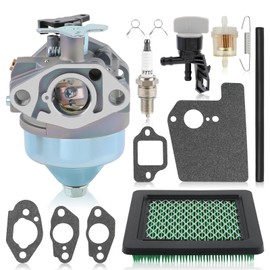 AUTOKAY GCV190 Carburetor for Honda GCV 190 GCV190A GCV190LA Engine HRB217 HRX217 HRX217K1 HRX217K2 Lawn Mower 16100-Z0Y-813 with Air Filter and Spark Plug