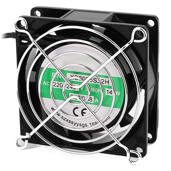 sourcingmap AC 220V-240V 0.07-0.08A 80mmx80mmx25mm 7 Vanes Cooling Fan w