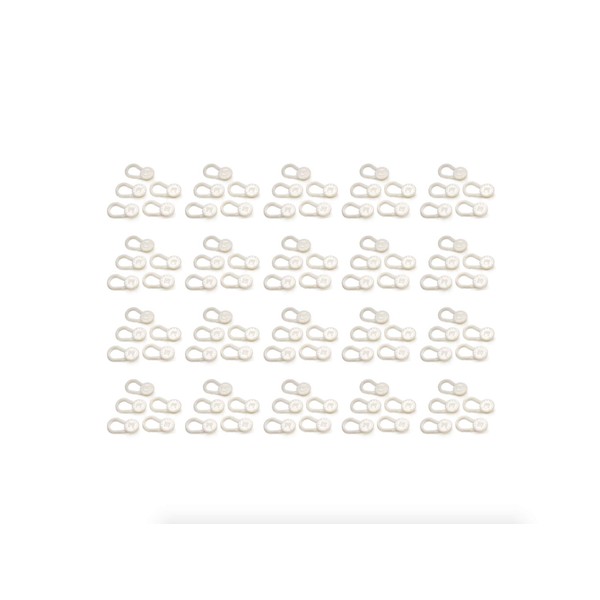 100-PACK Button Pant Extenders - Adds 1" Waistband Length to