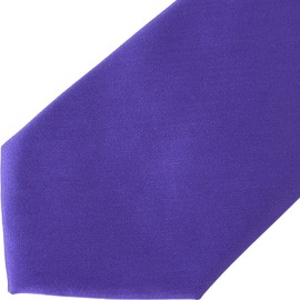 Ao-LABEL Brand Silk Tie with 30 Colors Available in 3.1 inches (8 cm) Wide Men's Fashionable Necktie, Business & Party Costume, Solid Color Necktie, pansie/blue purple