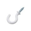 Biaungdo 100Pcs Vinyl Coated Metal Cup Hook 3/4", Screw-in Ceiling