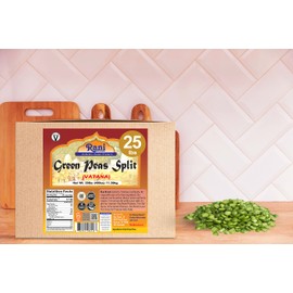 Rani Green Peas Split, Dried (Vatana, Matar) 400oz (25lbs) 11.36kg Bulk Box ~ All Natural | Vegan | Gluten Friendly | Product of USA