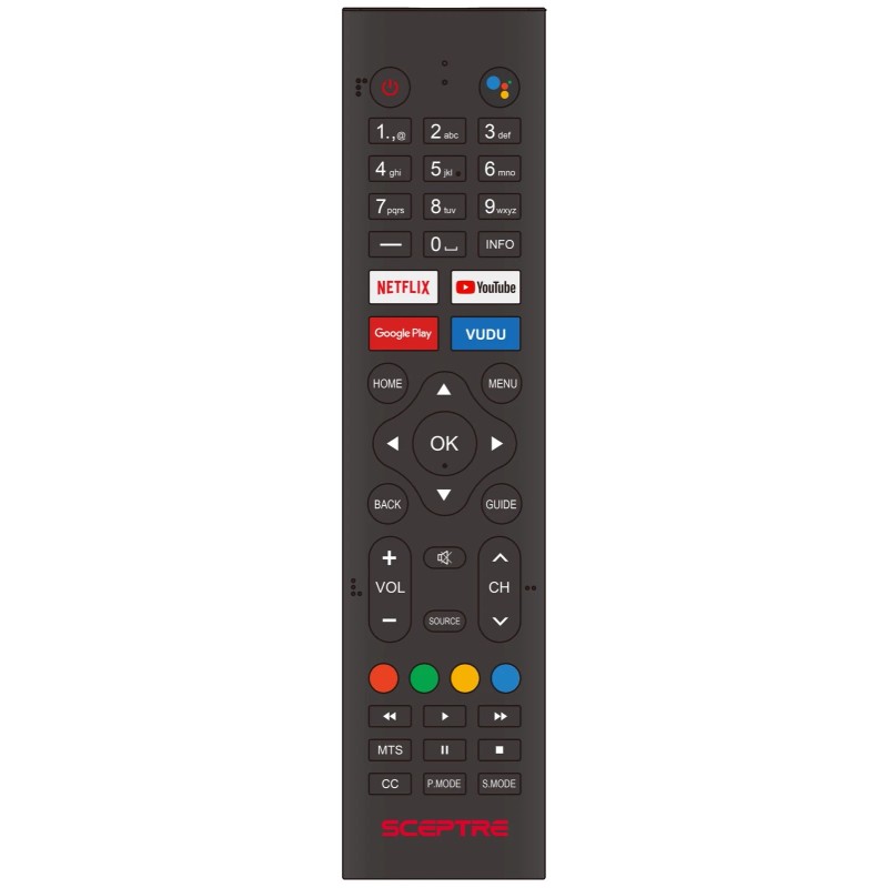 Sceptre 280401010470 Remote for Sceptre Android Smart 4K TV UMC