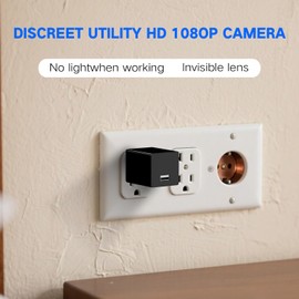 Ovolaptics WiFi Smart Camera Charger Monitor Surveillance Security Cam Motion Detection with App Live Feed It Contains a 32G Memory Card