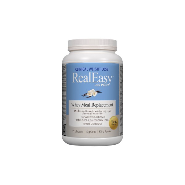 Natural Factors RealEasy With PGX Whey Meal Replacement (Vanilla) - 870g