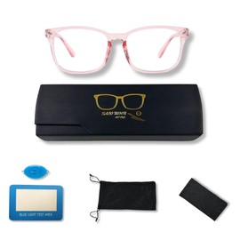 SALO MOON OPTIC Anti-Reflective Reading Glasses with Blue Light Blocking Technology Ideal for Gaming and Computer Work (TRANSPARENT PINK)