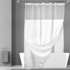 N&Y HOME Waffle Weave Shower Curtain with Snap-in Fabric Liner