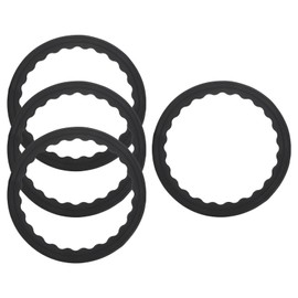 uxcell 4 Pcs Bar Stool Leg Protectors Ring Non Slip Silicone Chair Leg Floor Protector for 14.5" to 16.5" Round Base Pads Bottom Protect Wooden Floor No Scratches No Noise, Black