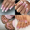 60 Uñas Postizas - French Tip Blancas Para Manos Y