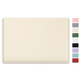 NPOOYI Silicone Art Mat for Crafts, 16" x 24" Waterproof Non-Slip Painting Mat for Kids with Raised Sides, Protects Surfaces Perfectly for Legos, Slime, Resin, Paint & Jewelry-Making, Apricot