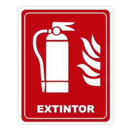 Genérico Monsterprint Señalamiento Letrero Extintor, 20x25 cm. Impresión HD directa en estireno con tintas UV. Incluye cinta doble cara industrial, listo para instalar.