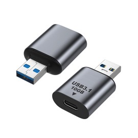 USB Type C Converter Adapter (Set of 2) MOSHTANATH USB 3.1 Gen2 Type C Female to USB 3.1 Male Converter, 5V/3A Fast Charge and 10Gbps High Speed Data Transfer Sync for MacBook