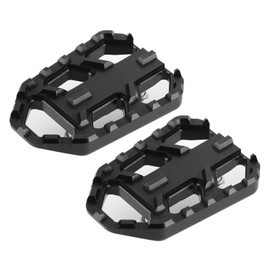 KIMISS Motorcycle Pedal, 1 Pair Motorcycle Safety Footrest CNC Foot Plates Aluminium Alloy Pedals Suitable for DL650 DL1000V-Strom 650XT / 1000XT (Black)