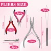Hair Extension Pliers, Hair Tinsel Tool, Extensions Clamp Kit, For