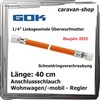 Pressure Regulator 50 mbar, 1.5 kg/h for Caravan/Motorhome + Hose