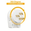 Paquete de 3 enchufes Nema 5-15P 15A 125V, enchufe ajustable