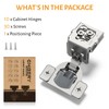 Chibery 10 Pack 1-1/2" Overlay 3D Soft Close Concealed Hinge