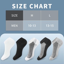 SIXDAYSOX 8 Pack Mens Ankle Socks Low Cut Comfort Casual Socks Size 13-15 Pure White