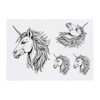 4 x 'Unicorn Mane' Temporary Tattoos - Water Resistant, Skin-Safe,