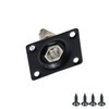 LC LICTOP 1/4 Inch Guitar Output Jack Plate, Black Metal