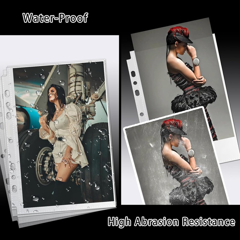 AZATUS 20 Pack Sheet Protectors 5.5x8.5"Photocard Sleeves for 6 Ring