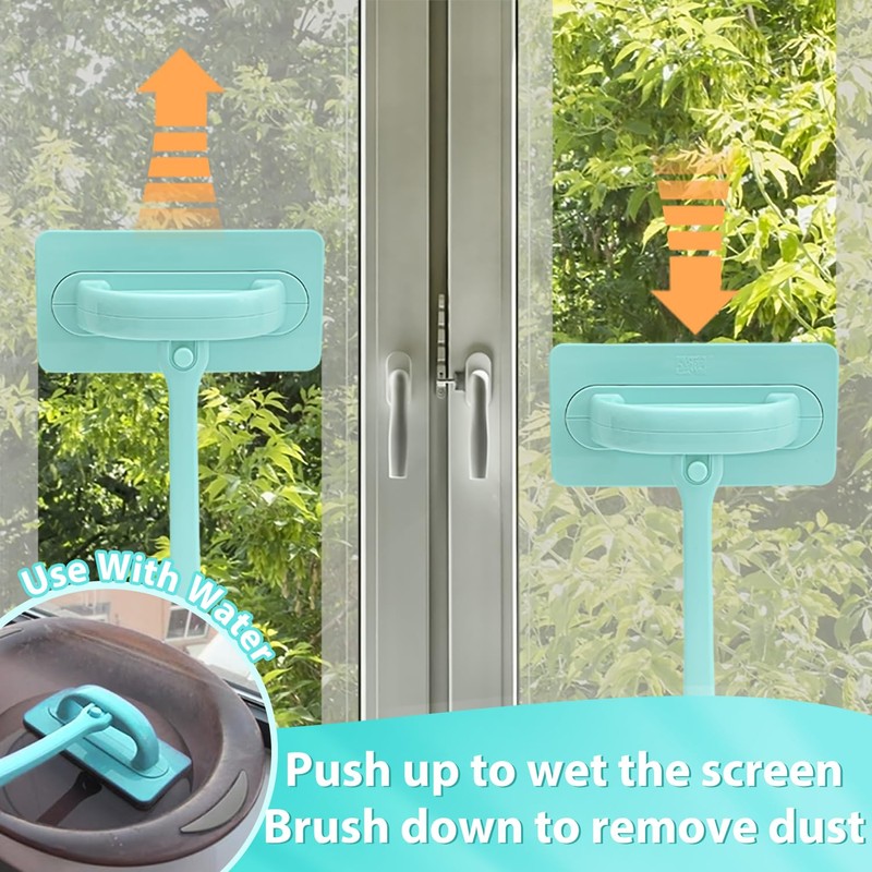 Whitelf Professional Window Screen Cleaner- Large Brush Face for Door