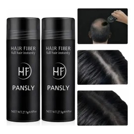 2PCS Polvo De Fibra Capilar Cubre Raíz De Cabello Calvicie, Corrector De Raíces Instantáneo, Fibras Capilares Para Cabello Fino, Oculta Canas Y Entrad