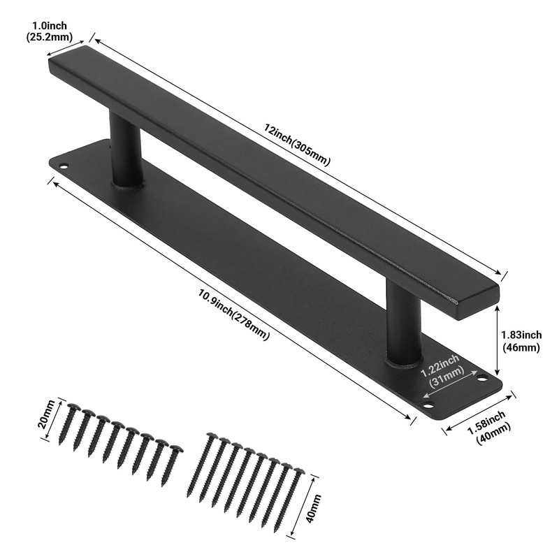 Purife 12 Inch Heavy Duty Metal Gate Pull Handles Pack