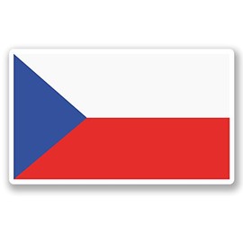 2 x 10cm Czech Republic Flag Vinyl Sticker Bike Laptop Car Travel Luggage #5270 (10cm Wide x 6cm Tall)