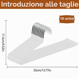 Grucce per pantaloni, 10 pezzi, salvaspazio, multifunzionali, in metallo, con estremità aperte, per pantaloni, gonne, asciugamani, 38 x 13 cm (beige/bianco)