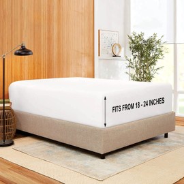 Danielco Home Products Stay Fitted Single Sheet, Fitted Sheet ONLY! Stay Fit on Mattress with Elastic Straps at Corners, Extra Deep Pocket, Fits 18-24 Inch Mattress, Twin XL– White