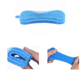 Mandalahuang Silicone Dish Scrubber, Silicone sponges for Dishes, Silicone Dish Sponge, Silicone Kitchen Sponge, Kitchen Sponge Double Sided Cleaning Sponges Gadgets Tools Brush Accessories (3 Pack)