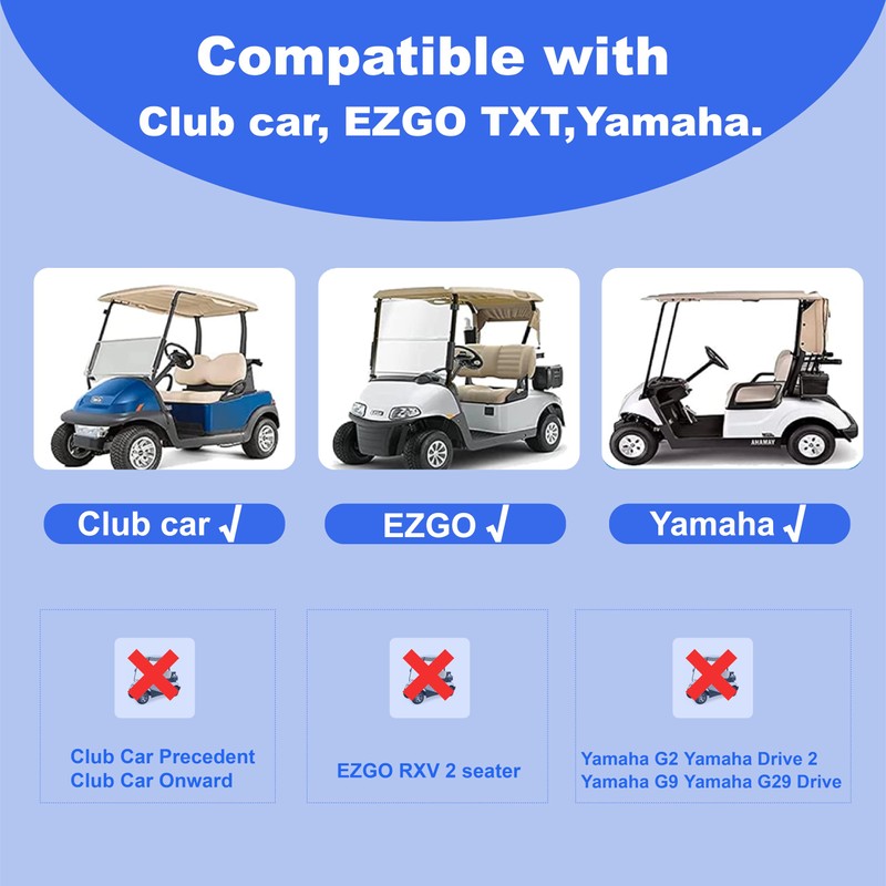 Retractable Golf Cart Seat Belt Bracket Kit for EZGO, Club