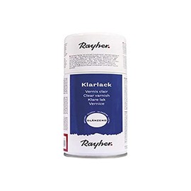 Rayher Hobby Rayher 3400600 Klarlack, glänzend, Dose 150 ml, zum Sprühen, Schutzlack für den Innenbereich, Acryllack, Glanzlack, 3400600