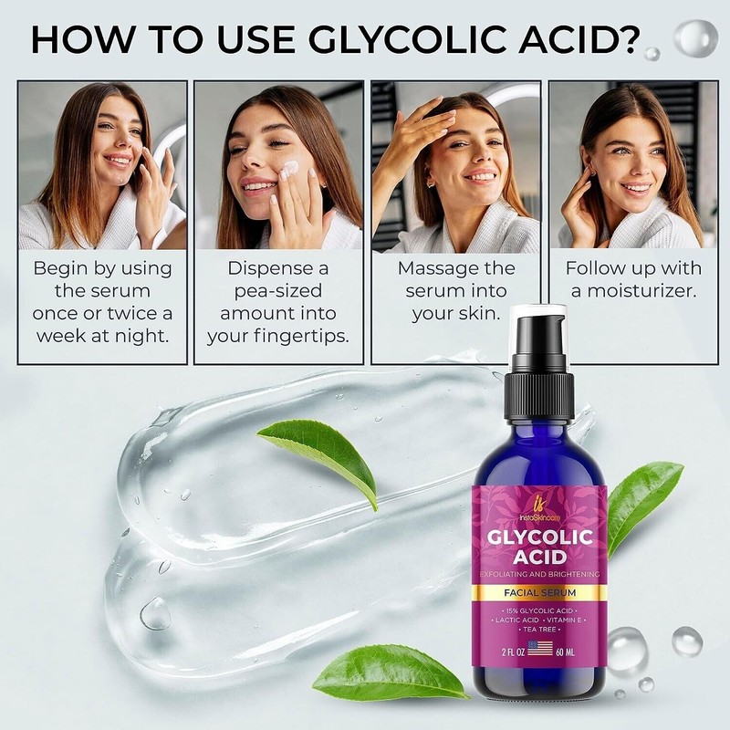 Instaskincare Glycolic Acid Serum for Face 15% Strength - Extra