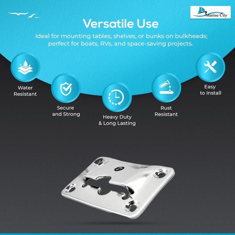 MARINE CITY Stainless Steel Removable Table Bracket – Strong &