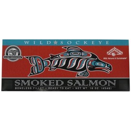 Alaska Smokehouse Smoked Sockeye Fillet in Gift Box, 16-Ounce