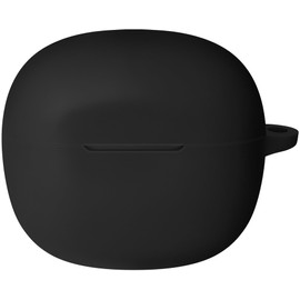 Geiomoo Silicone Case for Skullcandy Rail, Skullcandy Rail ANC, Protective Cover with Carabiner (Black)