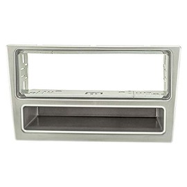 tomzz Audio 2439-159 Radio Fascia Metal Slot Compatible with Opel Corsa C Combo Omega B Vectra C Meriva Suzuki Ignis Wagon R Matte Chrome