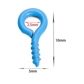 1 Pack Eye Bolts Screw,(About 100PCS),Metal Goat's Eye Screws,5 * 10mm Chrome Plated Eye Bolts,Mini Screw Eye Pin For for DIY Jewellery Making Blue