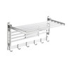 Jiabailie Wall-Mounted Steel Clothes Drying Rack,Bathroom Towel Shelf,Swivel Towel Hanger