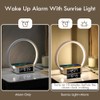 WILIT Bedside Lamp with Alarm Clock,Touch Lamp with Wireless Charger,Nightlight