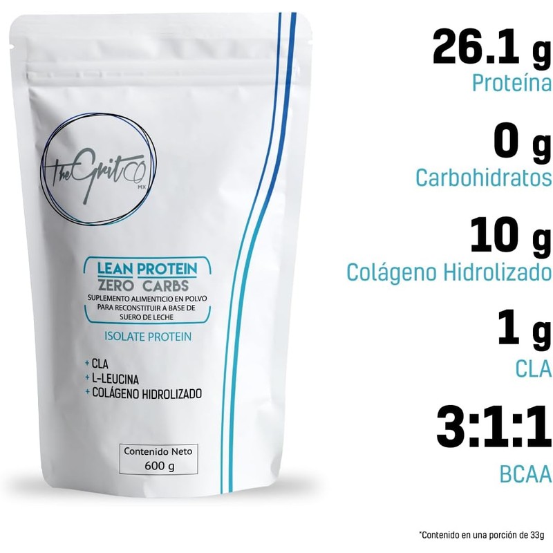 The Grit Co. Zero Carb Whey Protein with Hydrolyzed Collagen